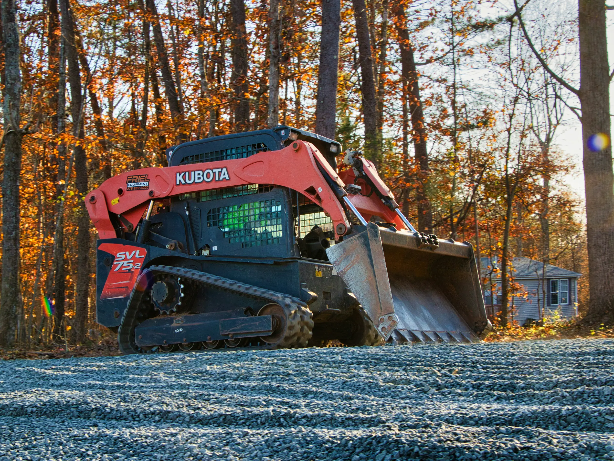 Land clearing and grading equipment on site