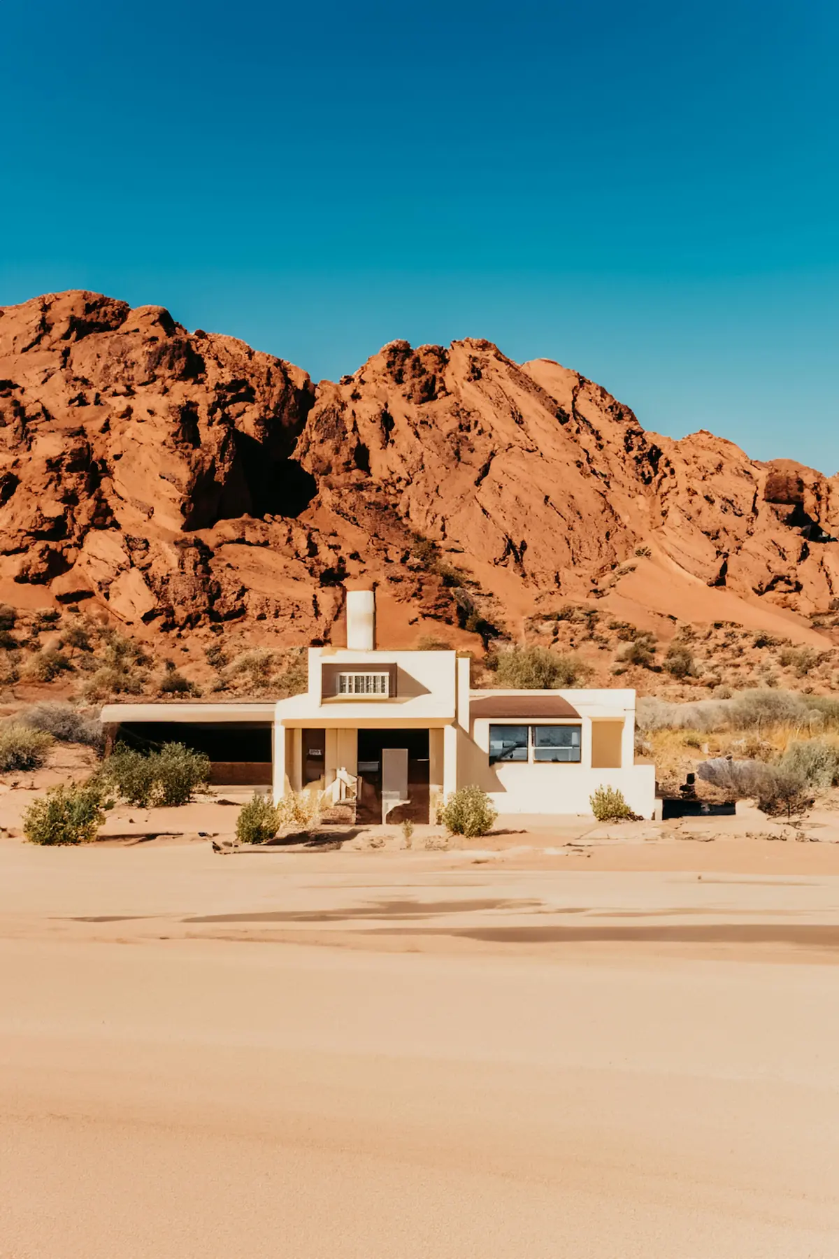 Desert landscape with red rock cliffs near St. George